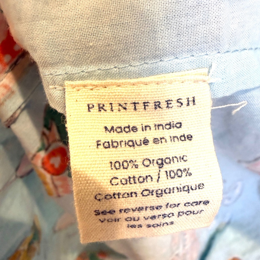 Printfresh Champagne Coupes Organic Cotton Cami Nightdress Blue Womens Medium M - Picture 4 of 5